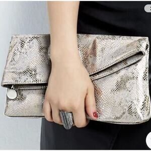 Mark Metallic Gold Glam Glimmer Clutch Purse bag Pocket book